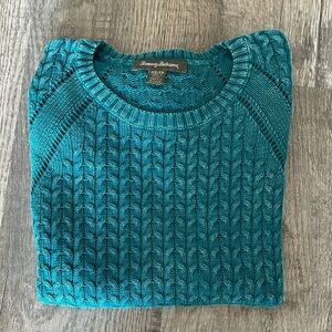 Blue Cable Knit Sweater